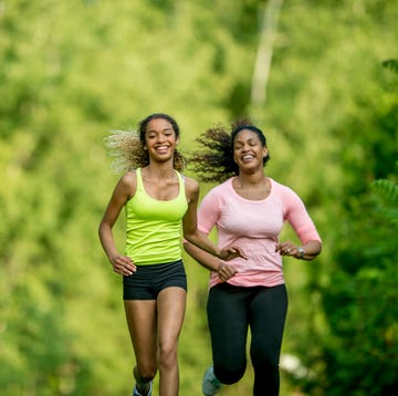 Mother and Daughter Running Together mother and daughter running together