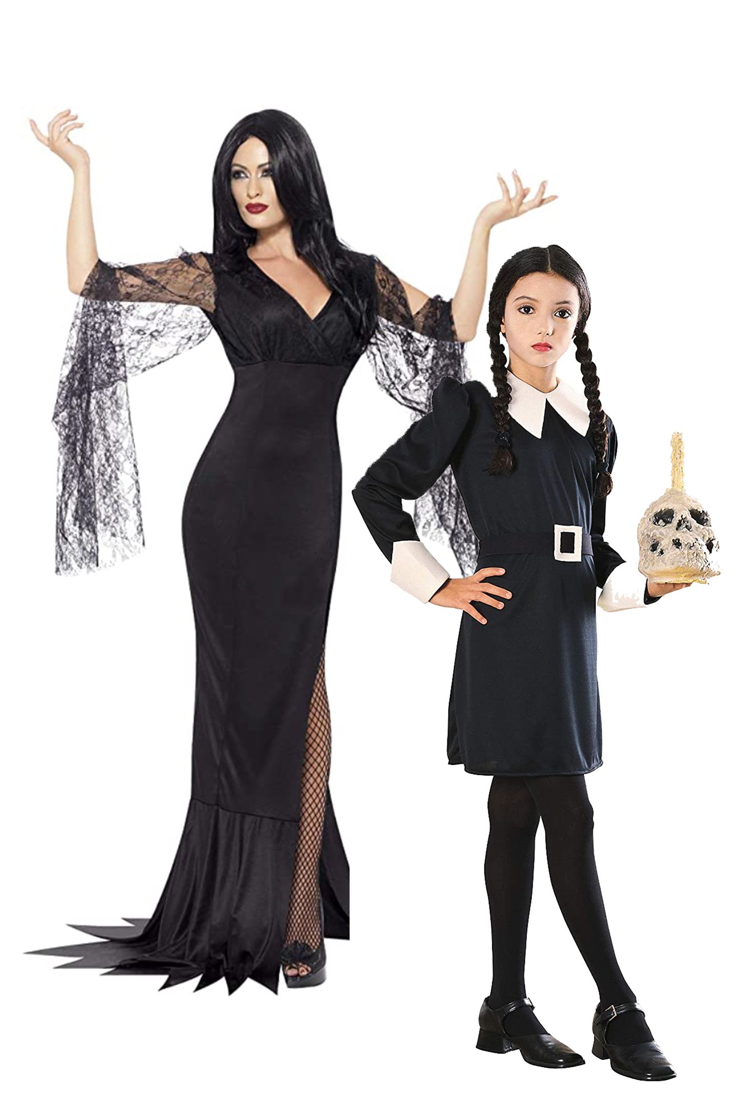  Spirit Halloween The Addams Family Adult Wednesday Addams  Costume | Officially Licensed | Group Costume : Clothing, Shoes & Jewelry