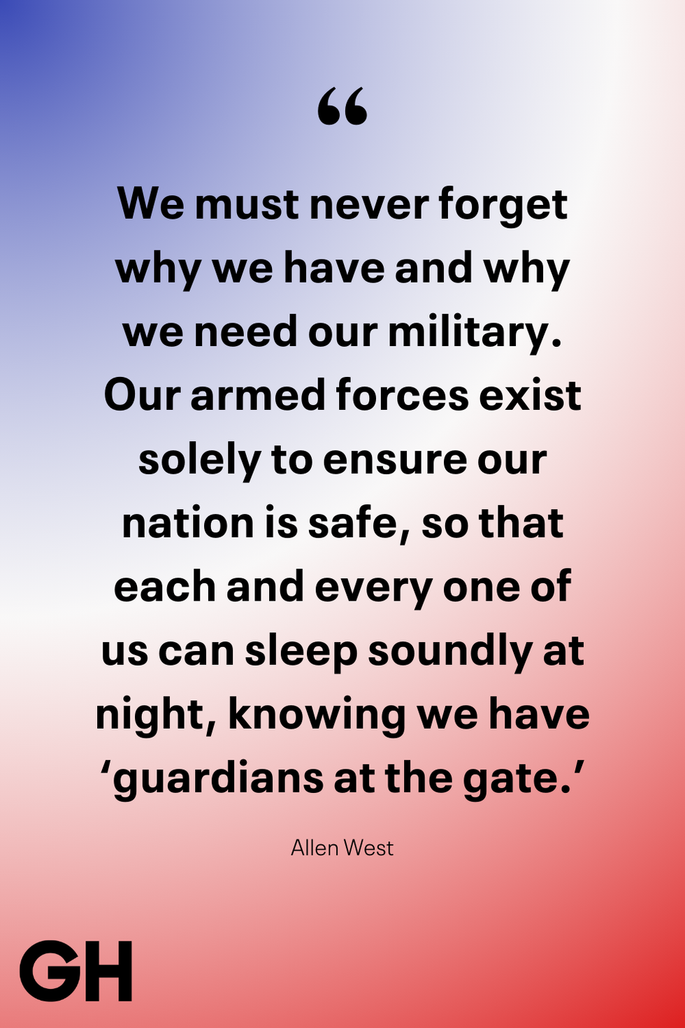 quote about the importance of the military allen west