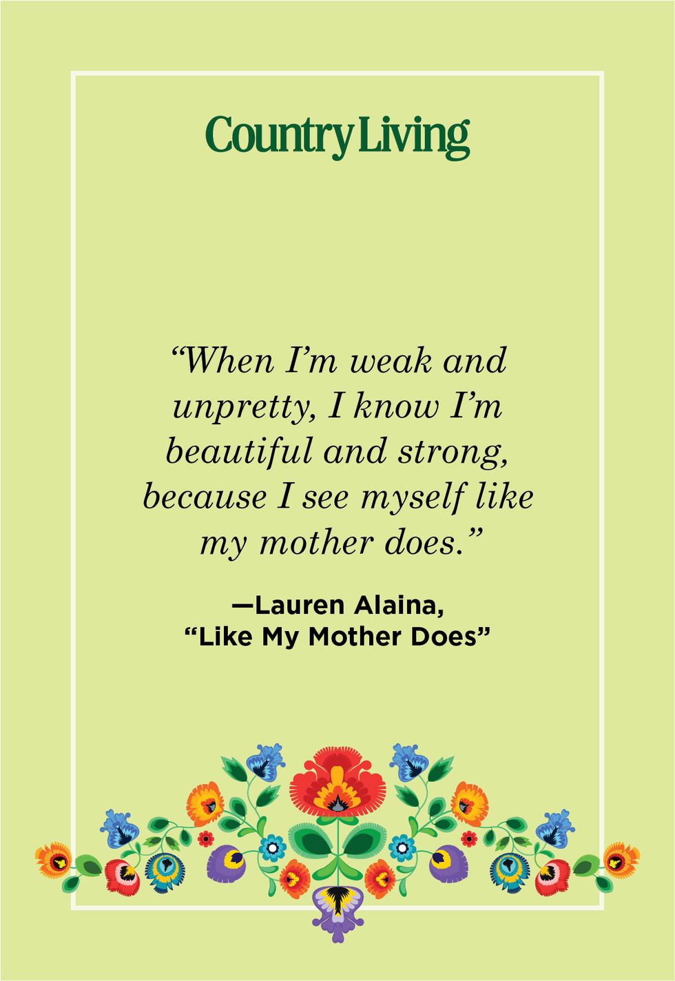touching motherdaughter quote from lauren alaina song lyrics