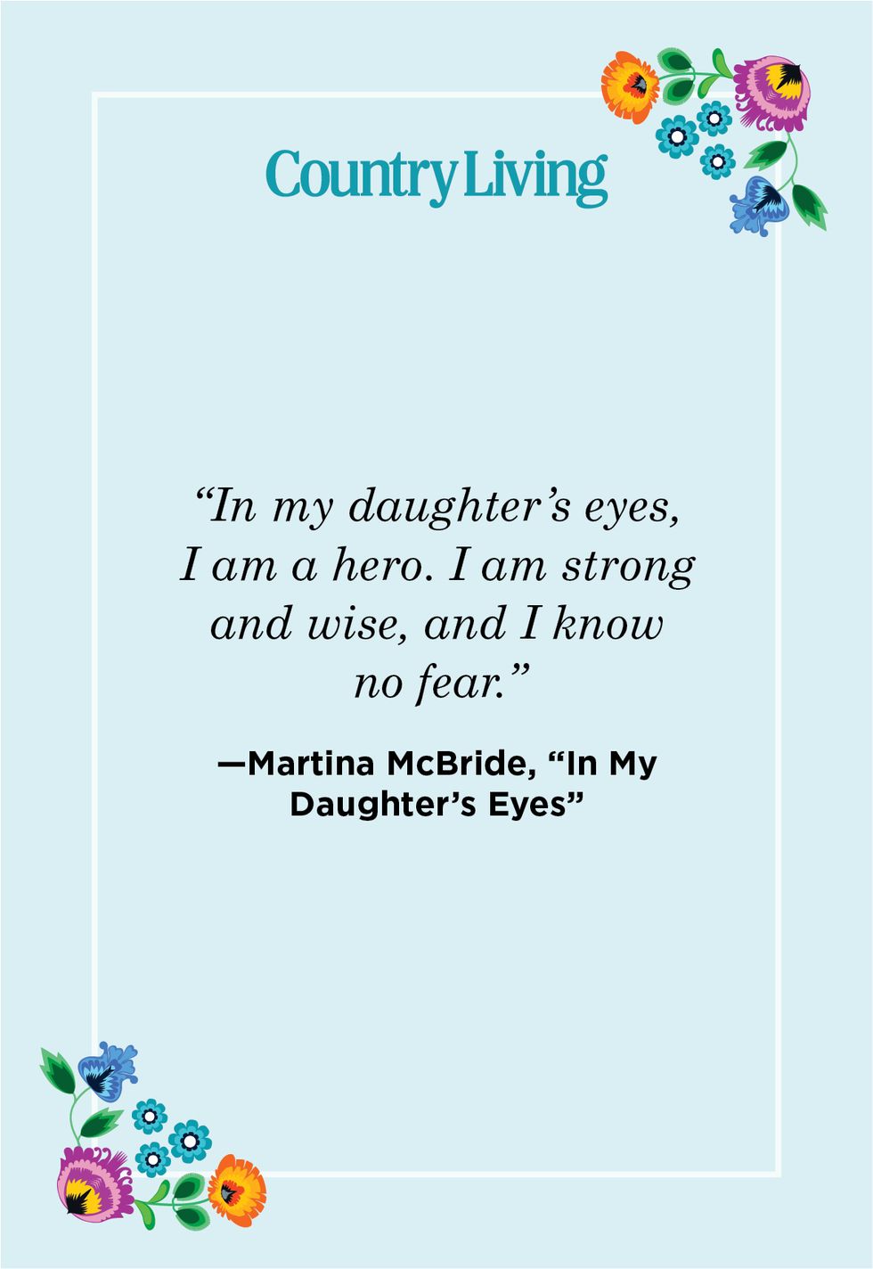 touching mother daughter quote from martina mcbride song lyrics
