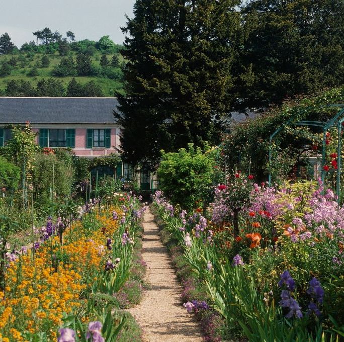 garden of the house of claude monet 1840 1926, giverny, haute normandie, france