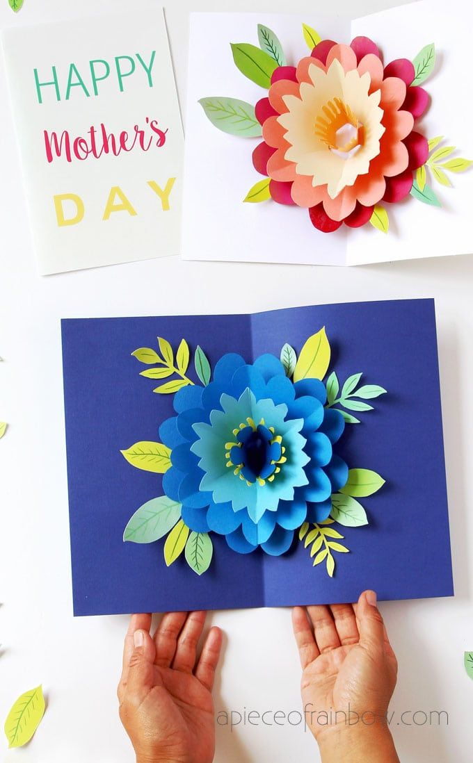 mothers day card ideas handmade pop up flower