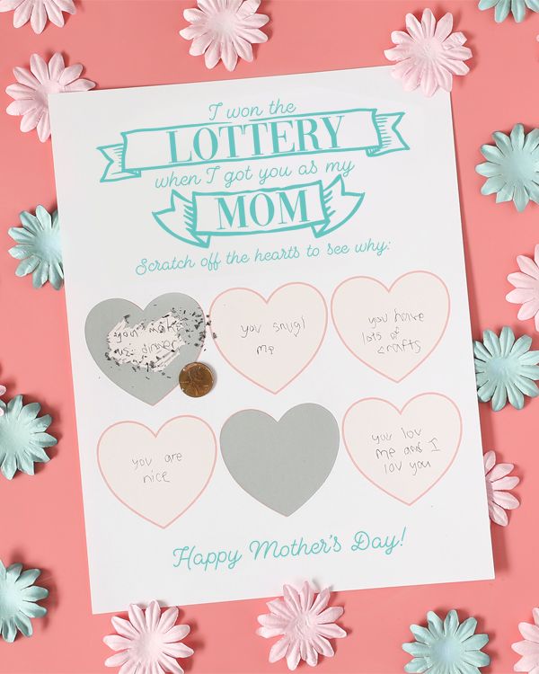 Mother's Day Card Ideas Scratch Off Cards