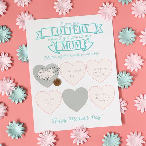 mothers day card ideas scratch off card