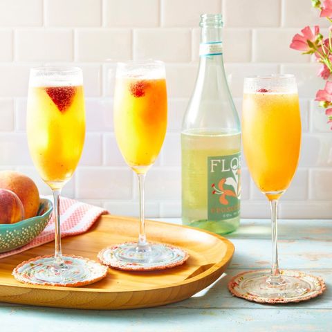 mothers day cocktails peach bellini