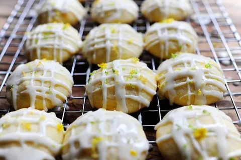 citrus butter cookies on wire rack
