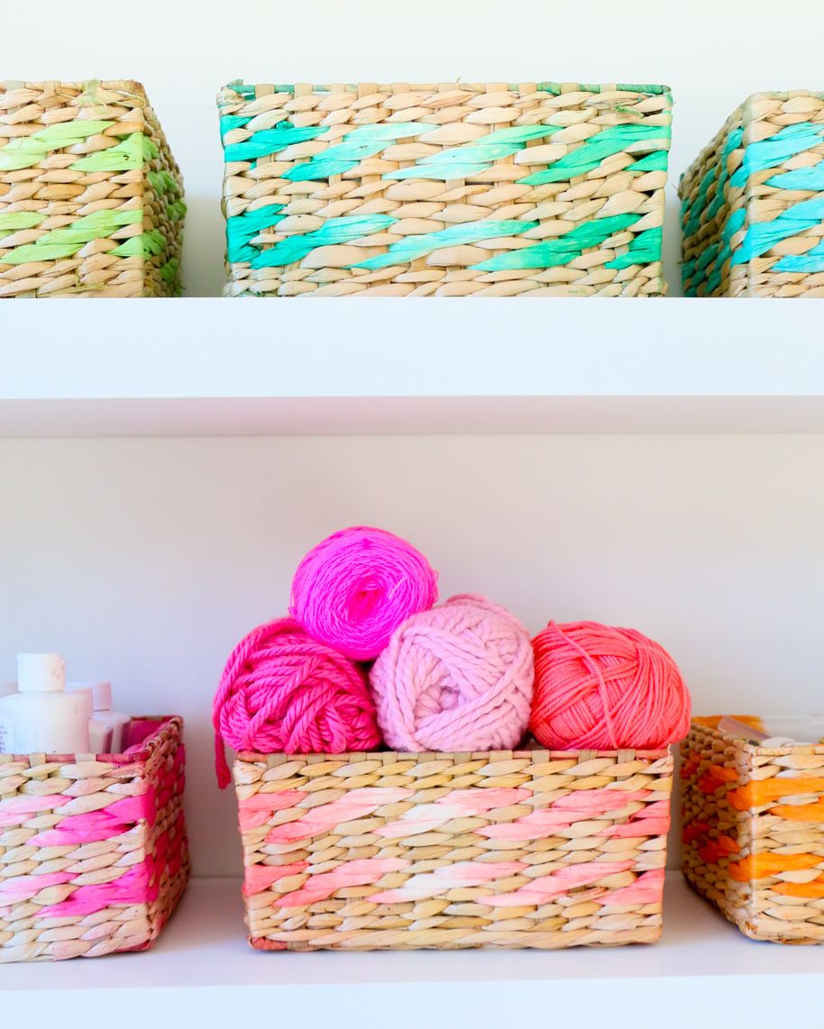 Mother's Day Crafts Dip Dye Storage Basket