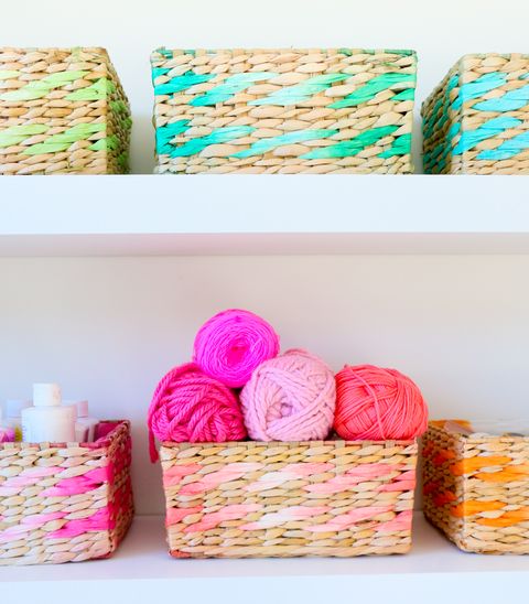 mothers day crafts dip dye storage baskets