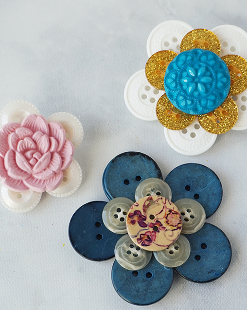 mothers day crafts button flowers