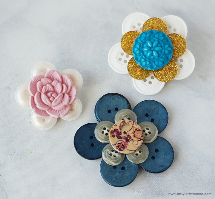 mothers day crafts button flowers