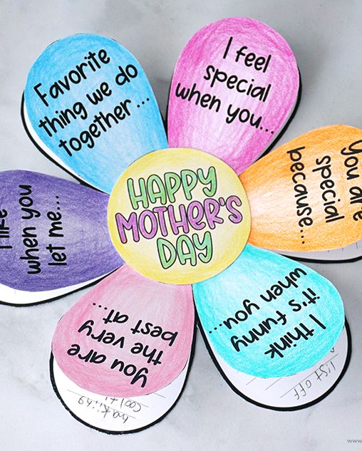 mothers day crafts for kindergarteners flower activity