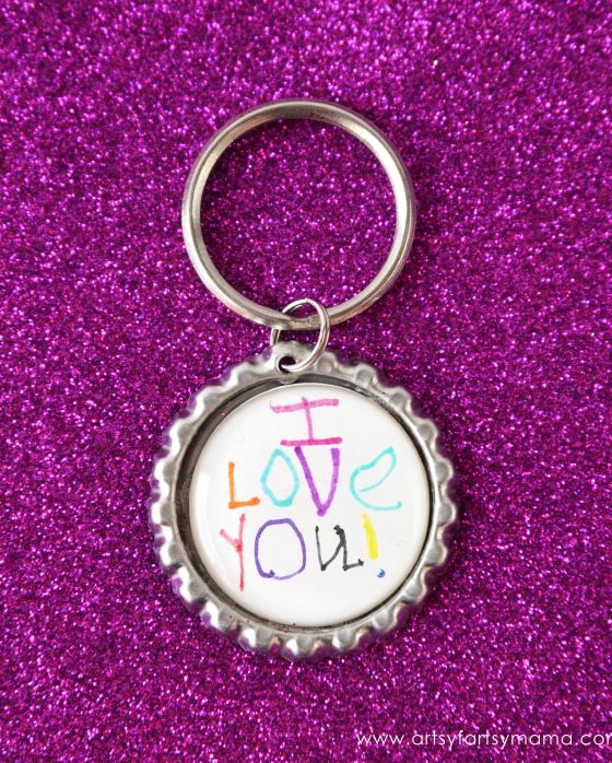 mothers day crafts for kindergarteners bottle cap keychain