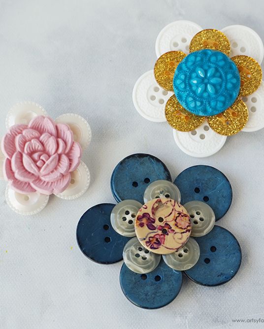 mothers day crafts for kindergarteners button flower pins