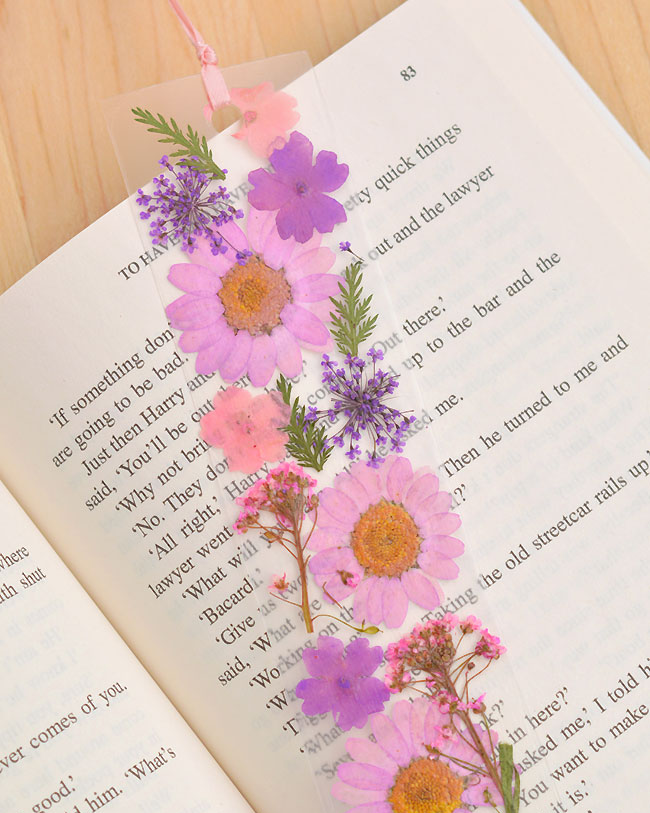 mothers day crafts pressed flower bookmark