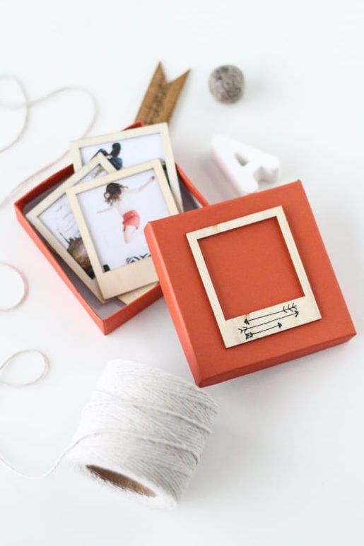 Mother's Day Crafts Wooden Polaroid Photo Gift Set