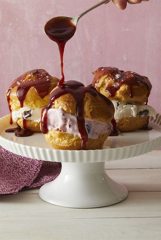 ice cream pastry puffs