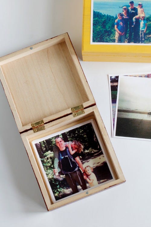 box with photos