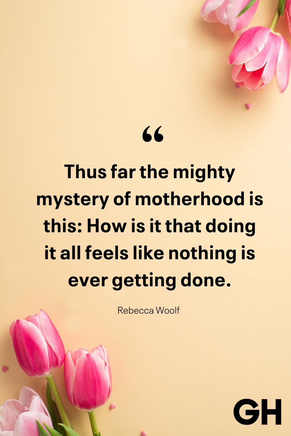 the slide contains a designed mother's day quote