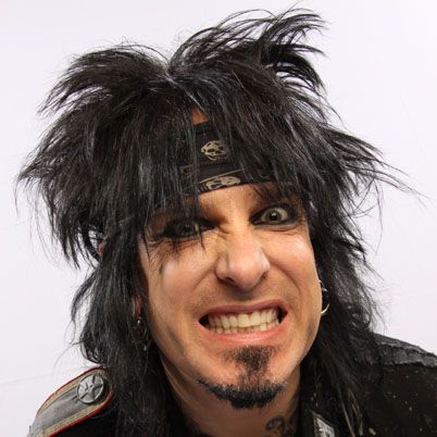 DONINGTON PARK, ENGLAND - JUNE 12: Nikki Sixx of Motley Crue poses for a studio portrait session backstage at the Download Festival, Donington Park, Leicestershire on June 12th, 2009. (Photo by Mick Hutson/Redferns)