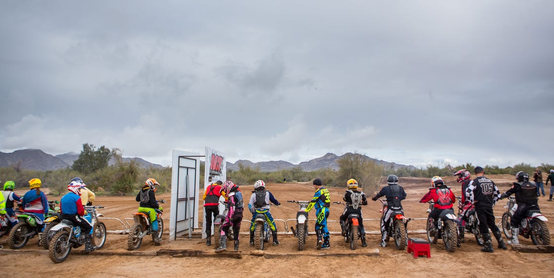 Vintage Motocross racing starting gate