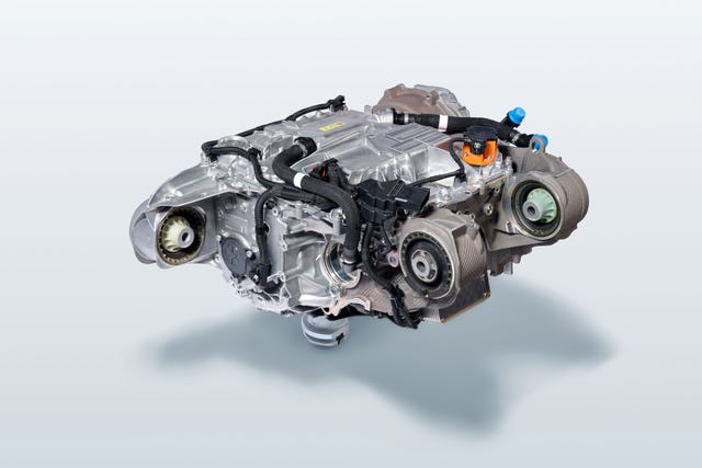 Engine component highlighting mechanical parts and wiring
