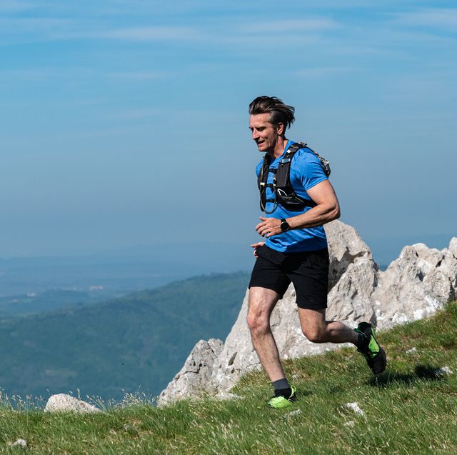 mountain and fell runner in the hills