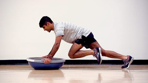 bosu ball exercises for beginners, mountain climber