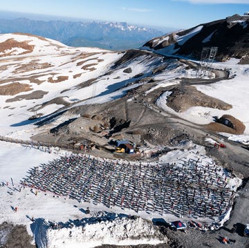 a high angle view of a mountain