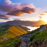 Mountain sunrise. Lake District National park. UK.