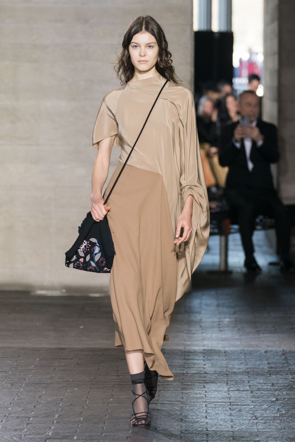 brown, beige runway, london fashion week