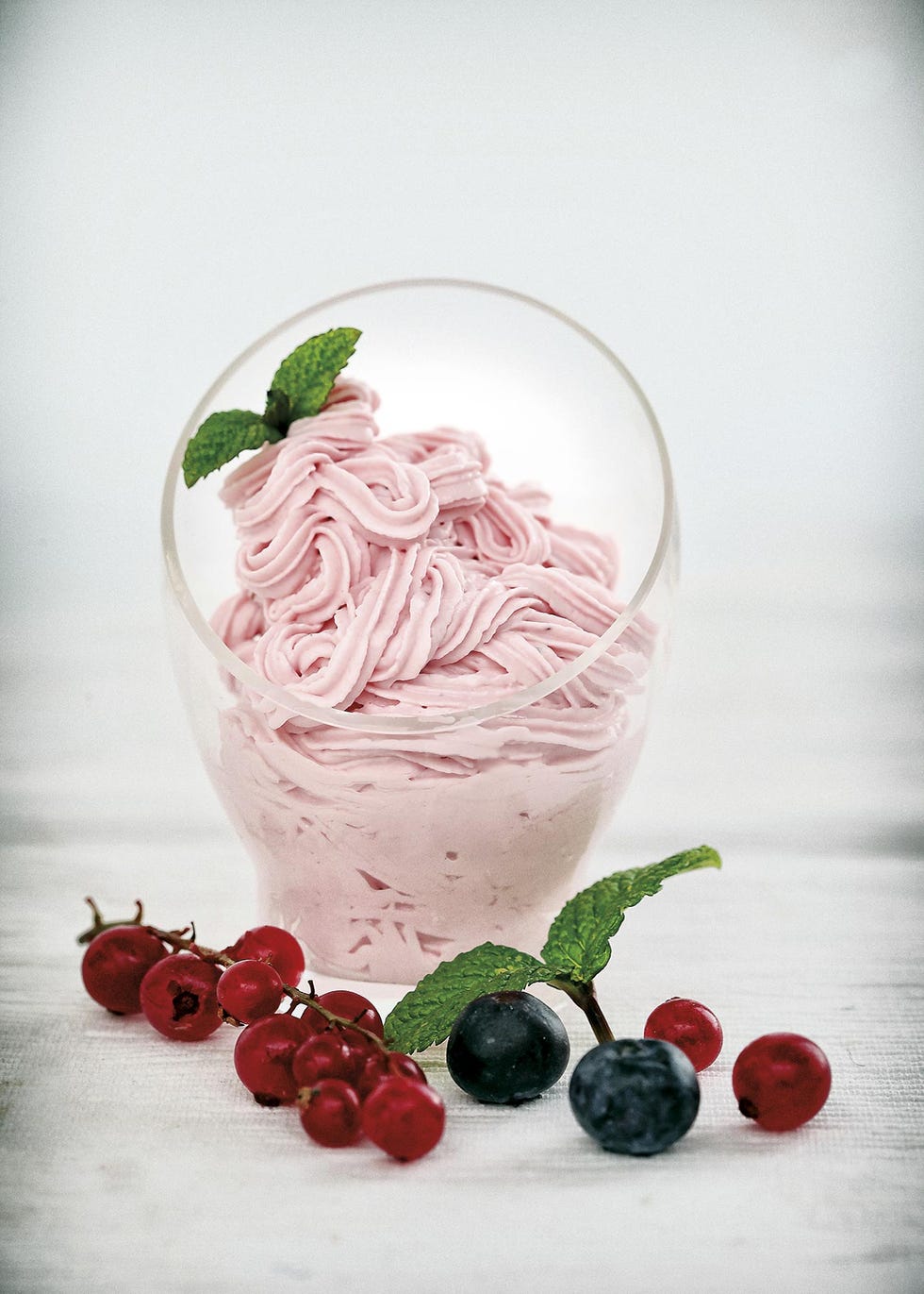 mousse de arándanos