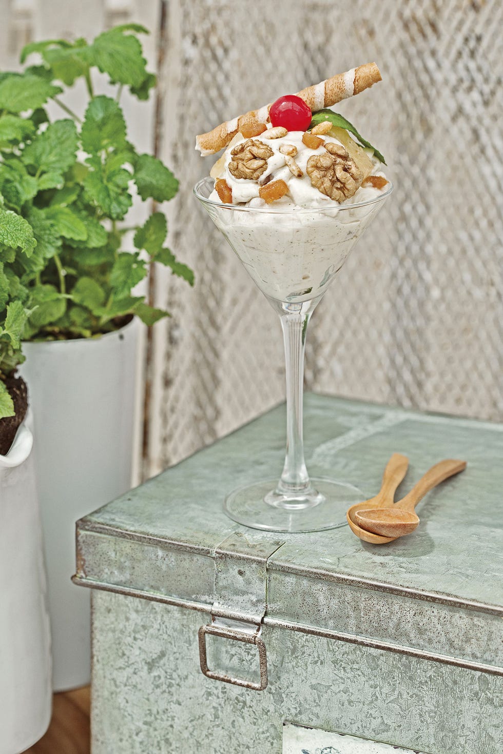 mousse de requesón con membrillo