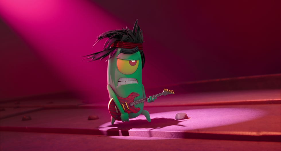 plankton plays the guitar in a scene from plankton the movie