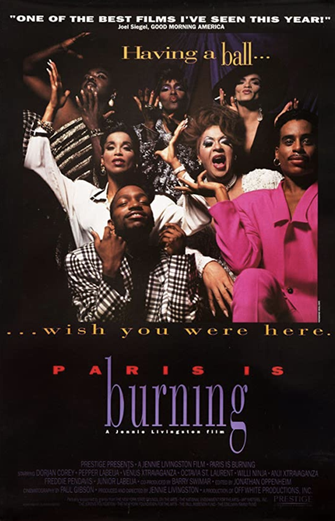 movie poster for paris is burning