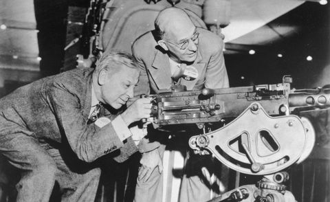 Sloan and Kettering Inspecting Machine Gun