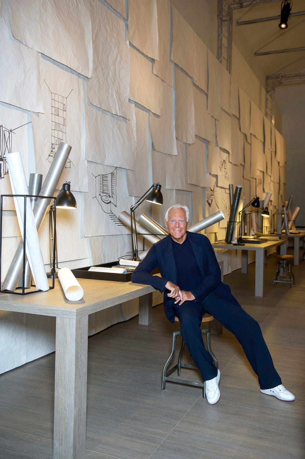 giorgio armani at the ‘art of living’ exhibition﻿