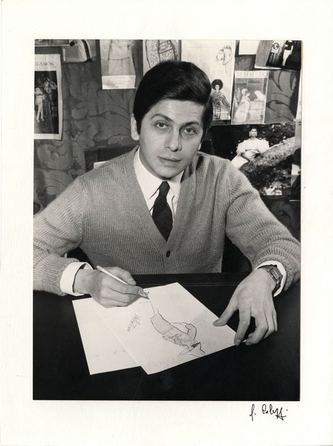 mr valentino garavani in his atelier in via gregoriana 54, rome, 1964