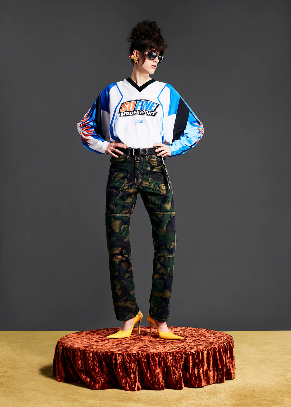 a woman wearing a garment