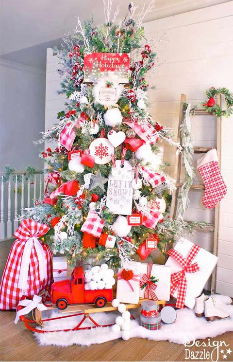 mrs clause christmas tree ribbon ideas