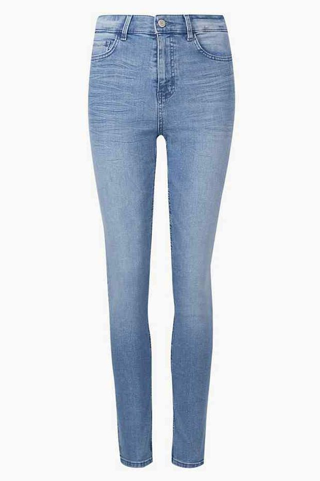 Marks & Spencer And High Waisted Jeggings Grey Cotton in Grey