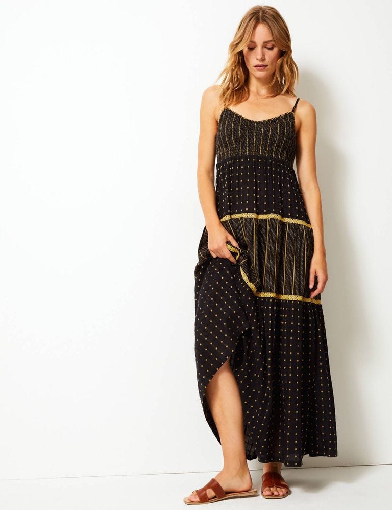 M&S textured swing maxi dress