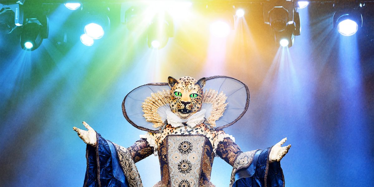 Маска 5 участники костюмы. The masked Singer леопард. Мари Краймбрери леопард в шоу маска.