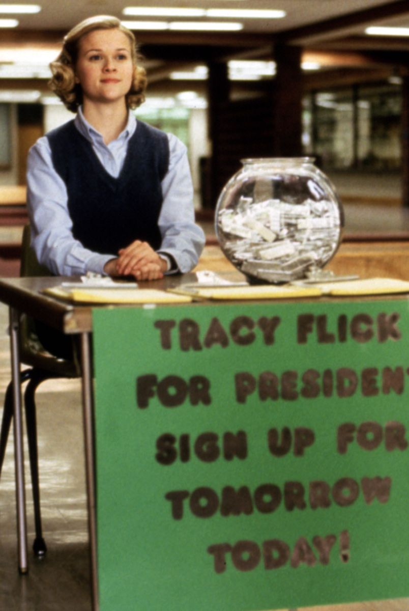 ELECTION, Reese Witherspoon, 1999, running for class president