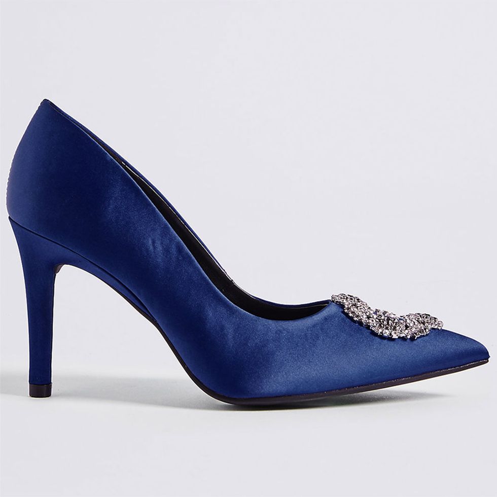 Footwear, High heels, Cobalt blue, Blue, Basic pump, Shoe, Electric blue, Court shoe, Leather, Bridal shoe, 