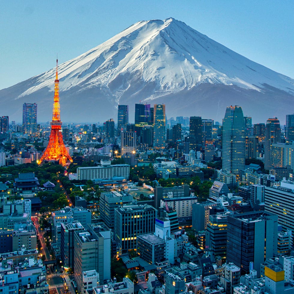 Mt. Fuji and Tokyo skyline mt fuji and tokyo skyline
