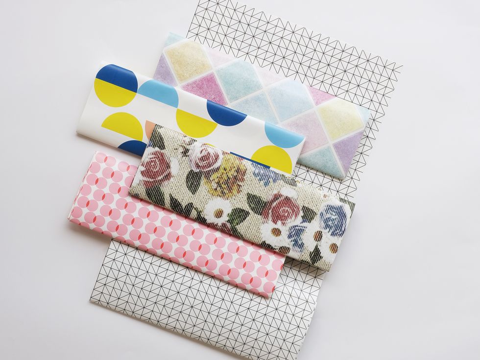 Pattern, Textile, Design, Wallet, Material property, Rectangle, Paper, Fashion accessory, Paper product, Patchwork, 