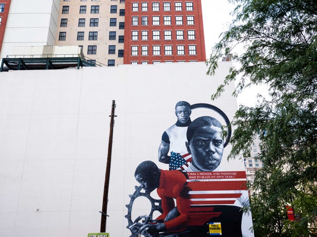 Major Taylor - Mural of Major Taylor Unveiled in Indianapolis