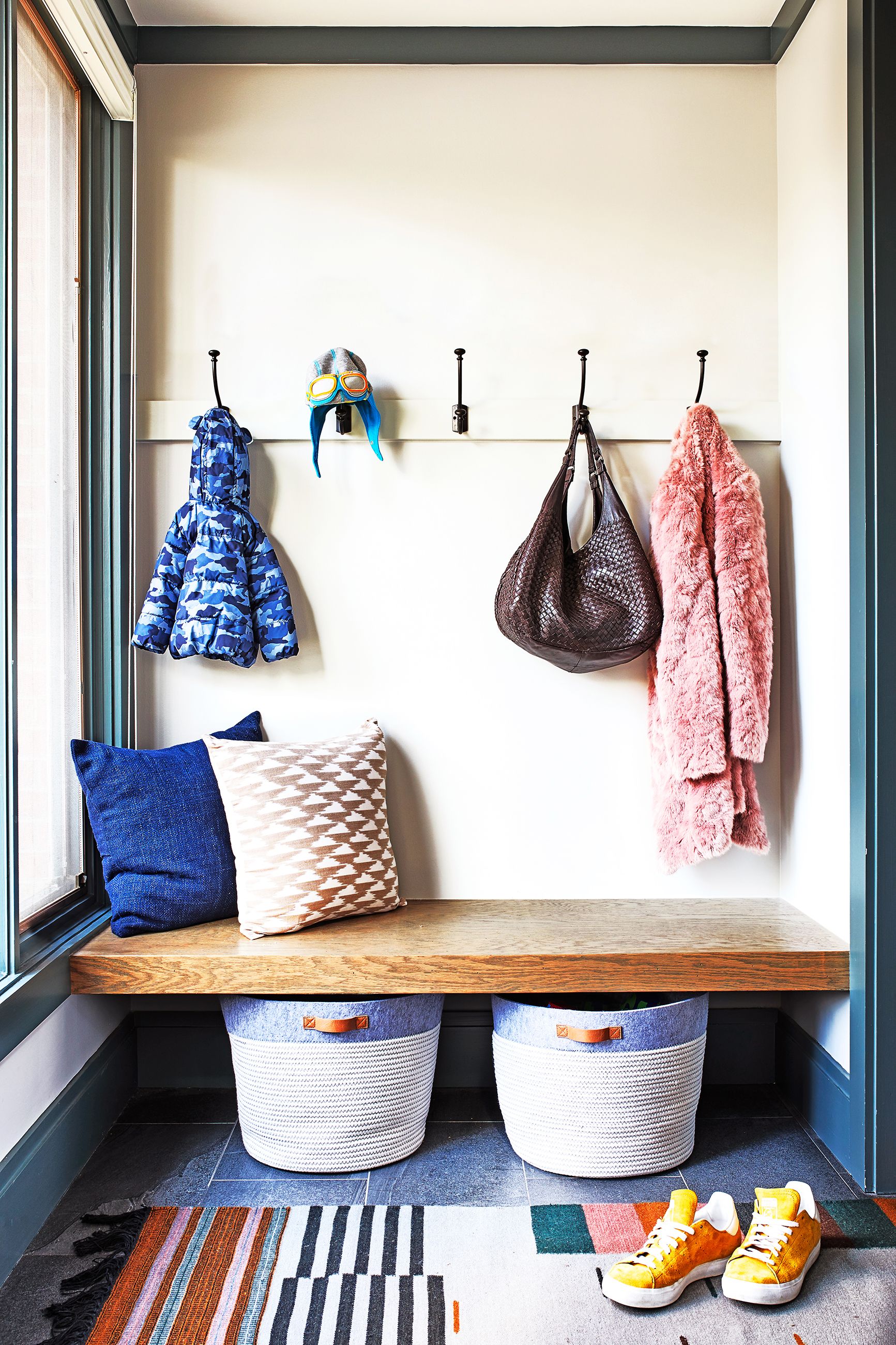 Mudroom ideas with online shoe storage