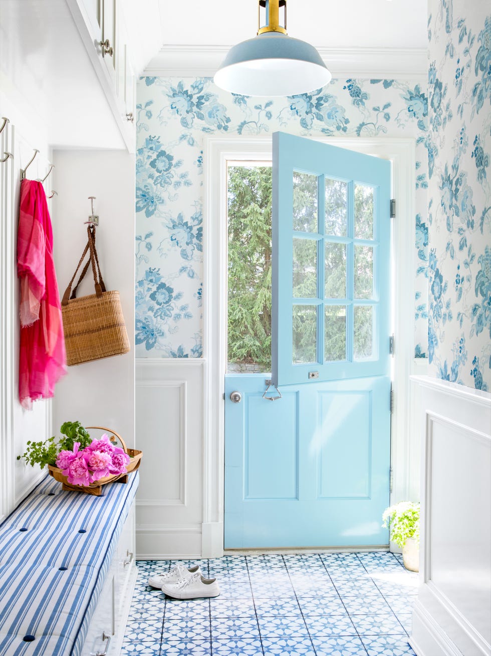 Mudroom of interior designers Brooke Crew.